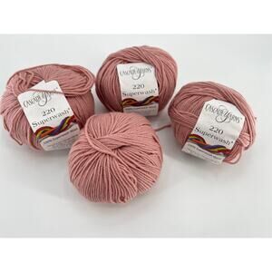 Cascade Yarns 220 Superwash 100% Wool Lot of 3 Balls + Partial Ball 229 Ash Rose